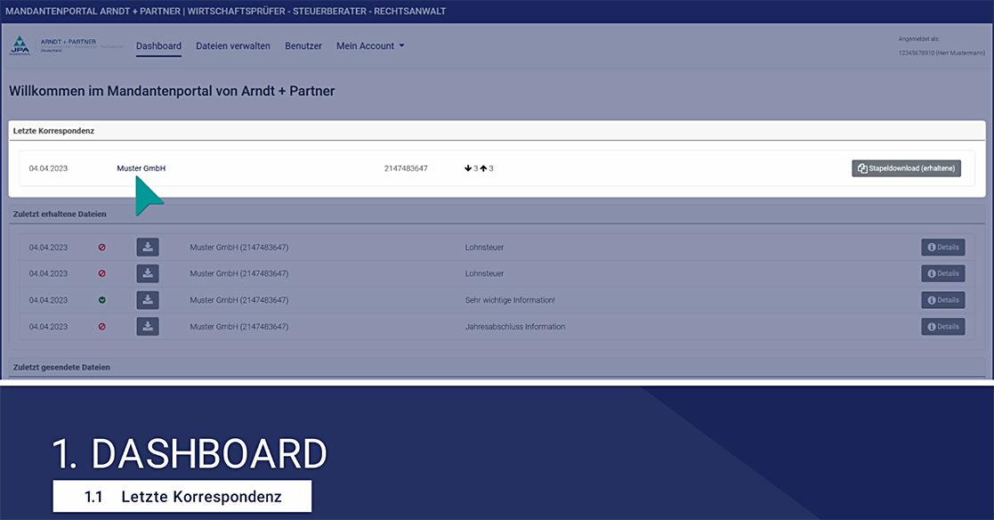 MUBVideoDesign-Projekt Downloadportal Arndt + Partner