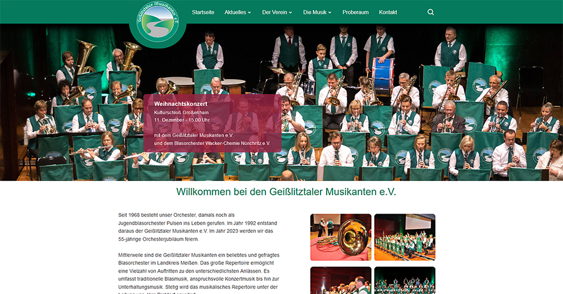 Geißlitztaler Musikanten Relaunch Website | MUBVideoDesign