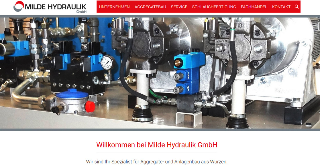 Milde Hydraulik Website-Relaunch | MubVideoDesign
