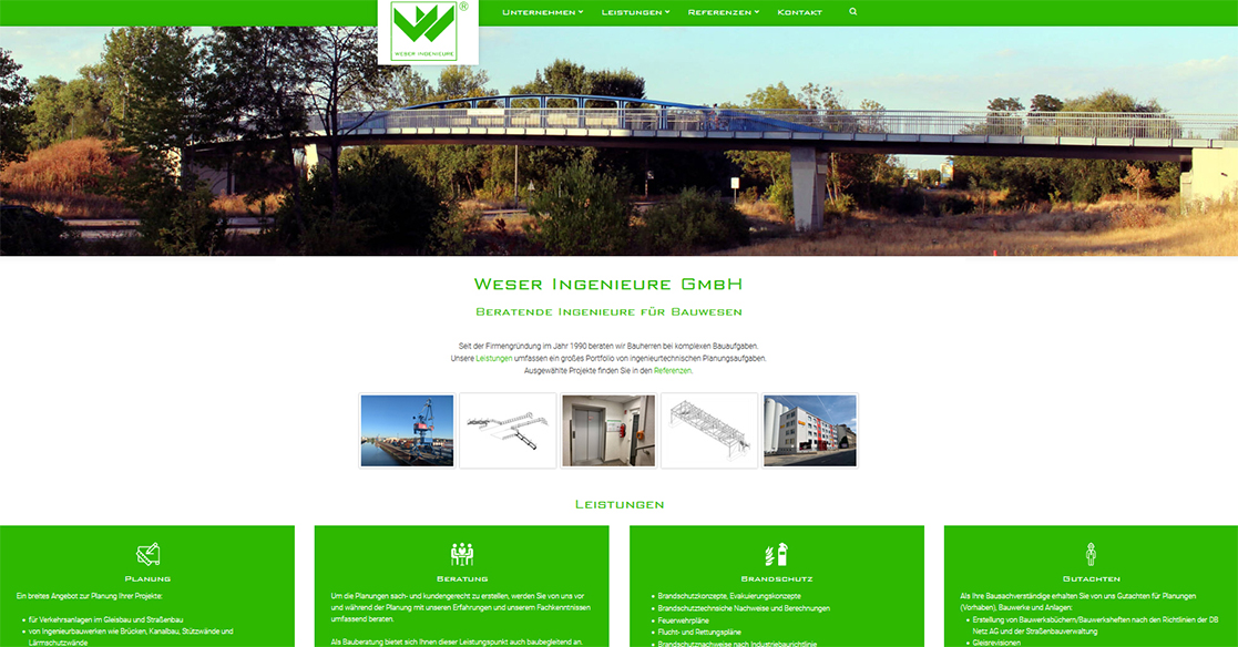 Website Weser Ingenieure | MUBVideoDesign